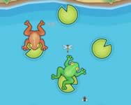 Frog fights with buddies kaland HTML5 játék
